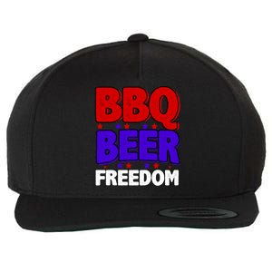 Bbq Beer Freedom Gift Wool Snapback Cap