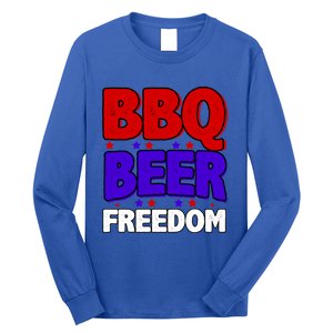 Bbq Beer Freedom Gift Long Sleeve Shirt