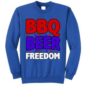 Bbq Beer Freedom Gift Tall Sweatshirt