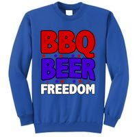 Bbq Beer Freedom Gift Tall Sweatshirt