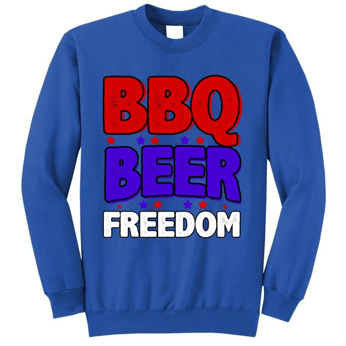 Bbq Beer Freedom Gift Tall Sweatshirt