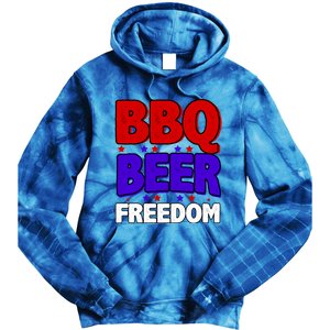 Bbq Beer Freedom Gift Tie Dye Hoodie