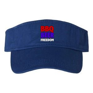 Bbq Beer Freedom Gift Valucap Bio-Washed Visor