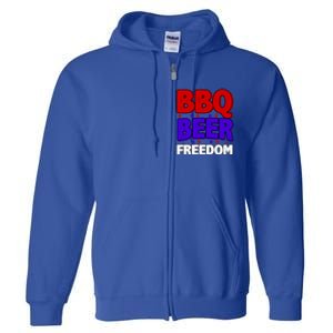 Bbq Beer Freedom Gift Full Zip Hoodie