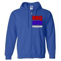 Bbq Beer Freedom Gift Full Zip Hoodie