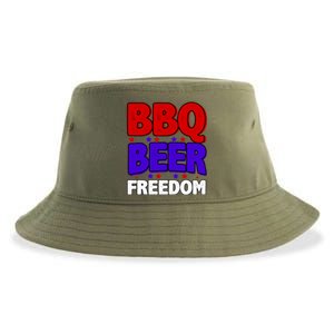 Bbq Beer Freedom Gift Sustainable Bucket Hat