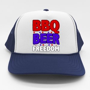 Bbq Beer Freedom Gift Trucker Hat