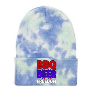 Bbq Beer Freedom Gift Tie Dye 12in Knit Beanie