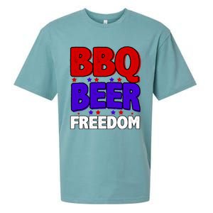 Bbq Beer Freedom Gift Sueded Cloud Jersey T-Shirt