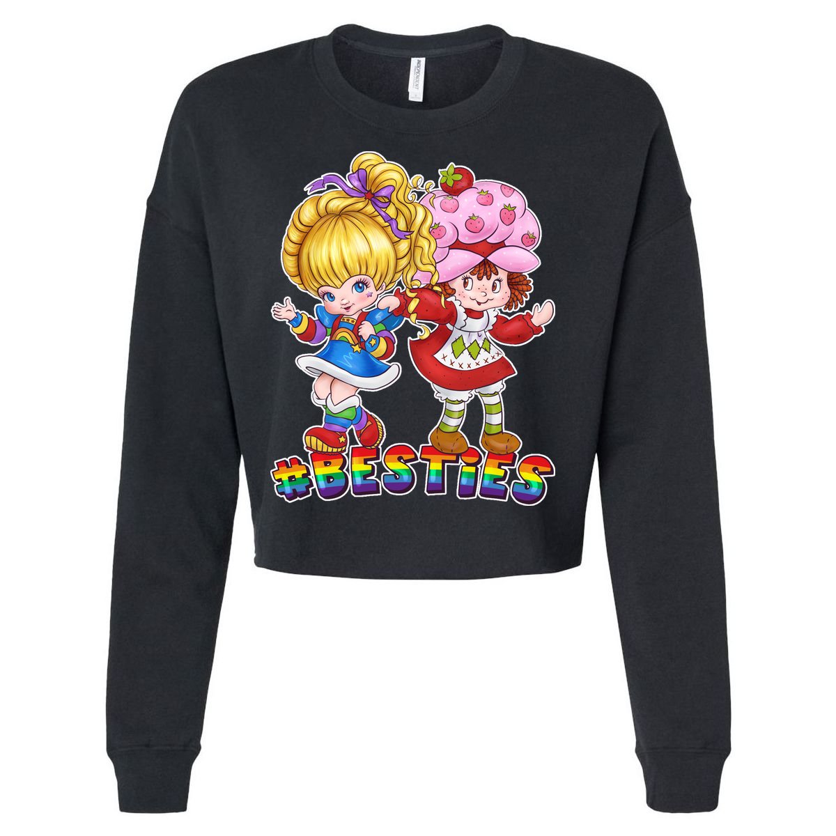 Besties Best Friends Classic TV Show Cropped Pullover Crew