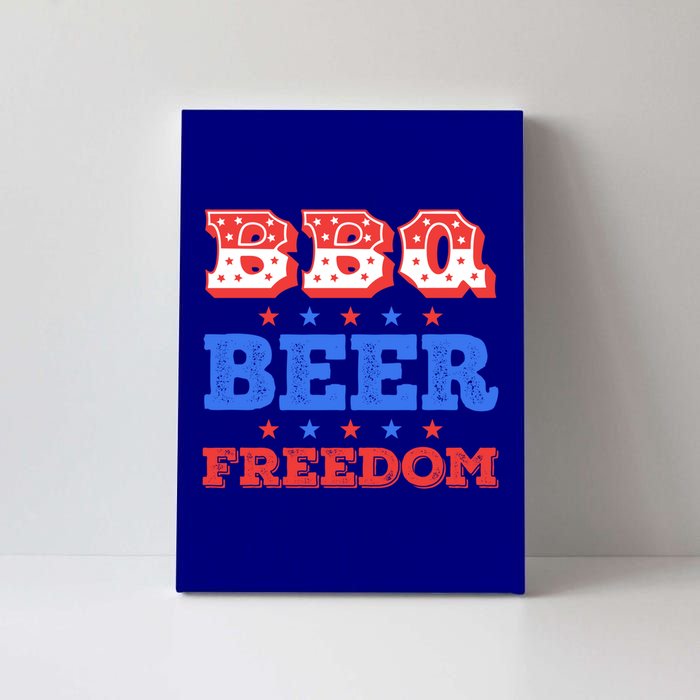 Bbq Beer Freedom Usa Patriotic 4th Of July Cute Gift Canvas