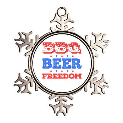 Bbq Beer Freedom Usa Patriotic 4th Of July Cute Gift Metallic Star Ornament