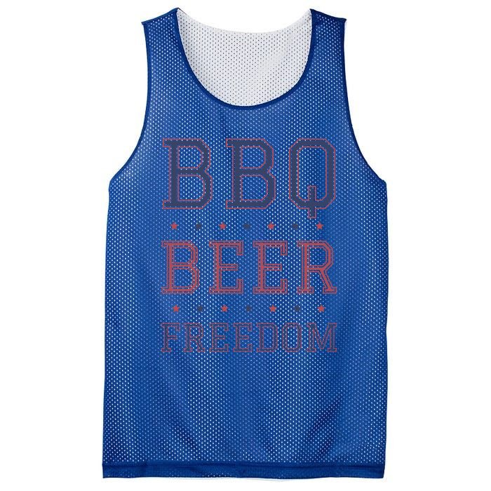 Bbq Beer Freedom Gift Mesh Reversible Basketball Jersey Tank