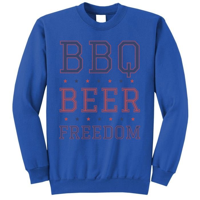 Bbq Beer Freedom Gift Tall Sweatshirt