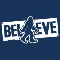 Believe Big Foot Sasquatch Bigfoot 7 Panel Mesh Trucker Snapback Hat