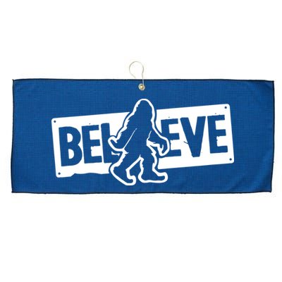 Believe Big Foot Sasquatch Bigfoot Large Microfiber Waffle Golf Towel