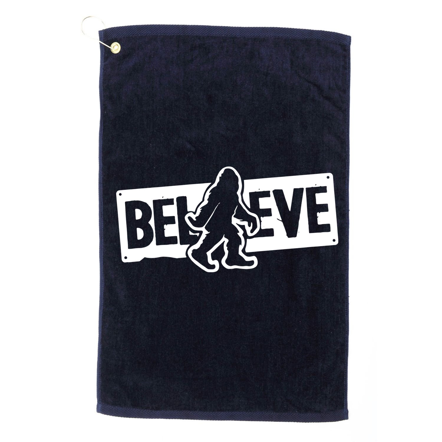 Believe Big Foot Sasquatch Bigfoot Golf Towel