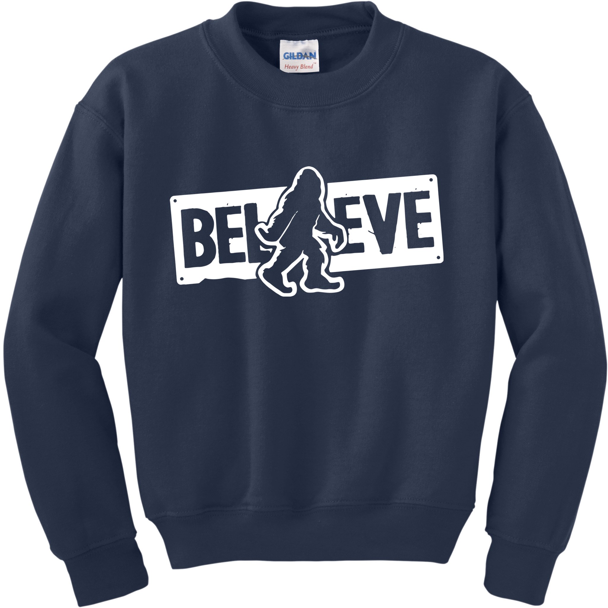 Believe Big Foot Sasquatch Bigfoot Kids Sweatshirt