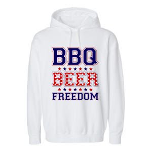 Bbq Beer Freedom Gift Garment-Dyed Fleece Hoodie