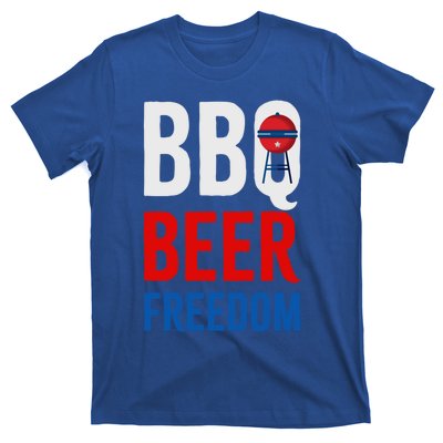 Bbq Beer Freedom Celebrating The 4th Of July Cool Gift T-Shirt