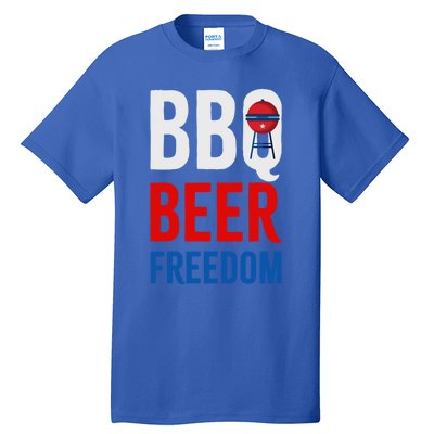 Bbq Beer Freedom Celebrating The 4th Of July Cool Gift Tall T-Shirt