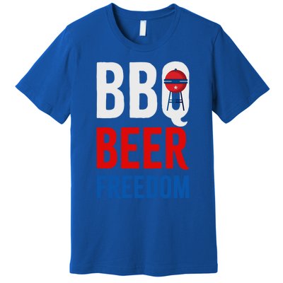 Bbq Beer Freedom Celebrating The 4th Of July Cool Gift Premium T-Shirt