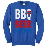 Bbq Beer Freedom Celebrating The 4th Of July Cool Gift Tall Sweatshirt