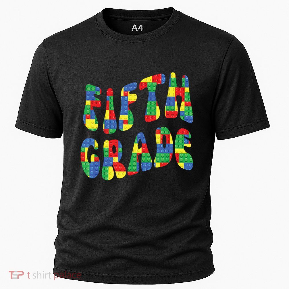Building Bricks Fifth Grade 5 Boy Teacher Master Builder Cooling Performance Crew T-Shirt