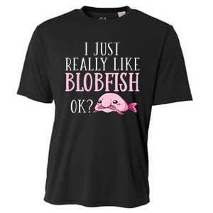 Blobfish Bob Fish Funny Cute Blob Blobby Cooling Performance Crew T-Shirt