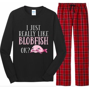 Blobfish Bob Fish Funny Cute Blob Blobby Long Sleeve Pajama Set