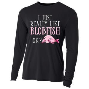 Blobfish Bob Fish Funny Cute Blob Blobby Cooling Performance Long Sleeve Crew