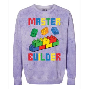 Brick Builder Funny Blocks Building Master Builder Toys Colorblast Crewneck Sweatshirt