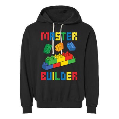 Brick Builder Funny Blocks Building Master Builder Toys Garment-Dyed Fleece Hoodie