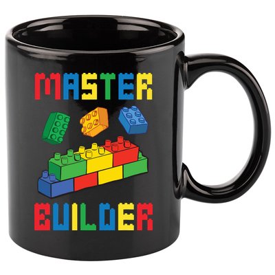 Brick Builder Funny Blocks Building Master Builder Toys 11oz C Handle Ceramic Mug