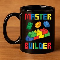 Brick Builder Funny Blocks Building Master Builder Toys 11oz C Handle Ceramic Mug