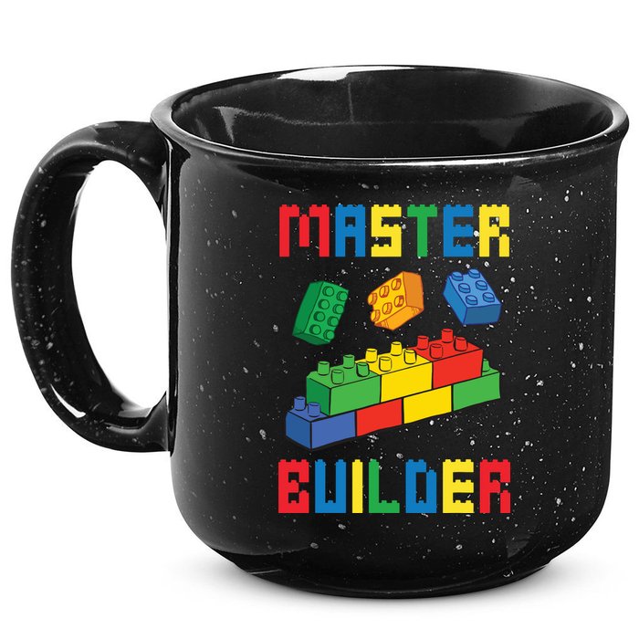 Brick Builder Funny Blocks Building Master Builder Toys 15oz Campfire Ceramic Mug