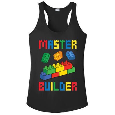 Brick Builder Funny Blocks Building Master Builder Toys Ladies PosiCharge Competitor Racerback Tank