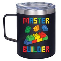 Brick Builder Funny Blocks Building Master Builder Toys 12oz Stainless Steel Coffee Mug