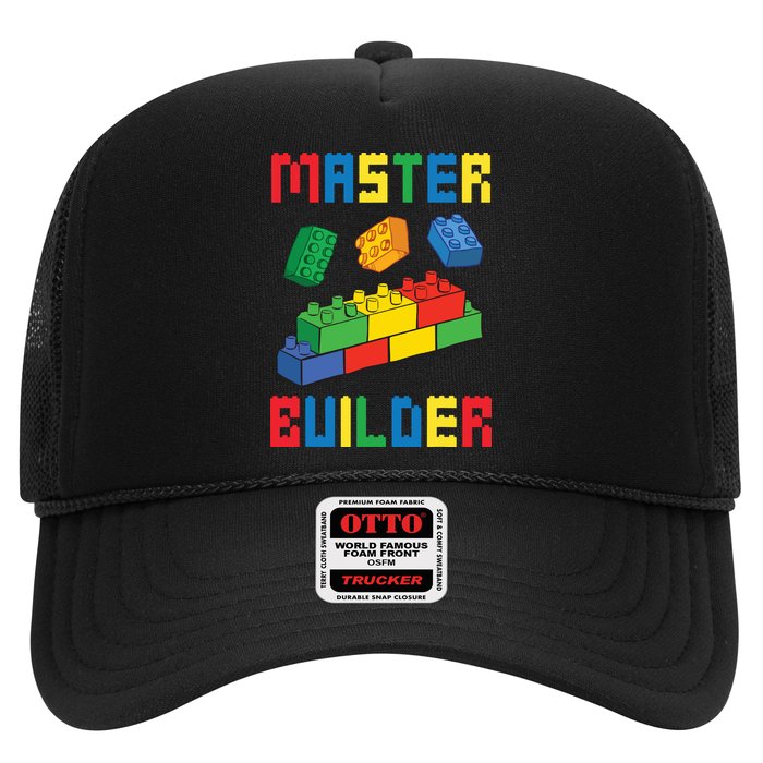Brick Builder Funny Blocks Building Master Builder Toys Trucker Hat