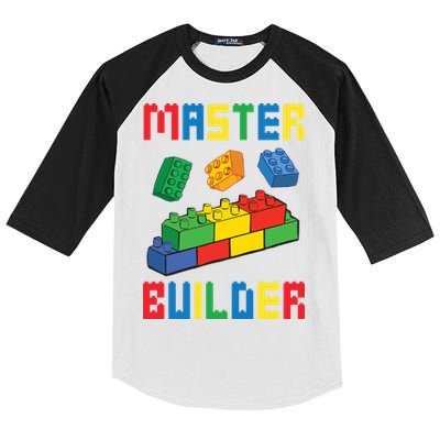 Brick Builder Funny Blocks Building Master Builder Toys Kids Colorblock Raglan Jersey