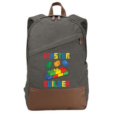 Brick Builder Funny Blocks Building Master Builder Toys Cotton Canvas Backpack