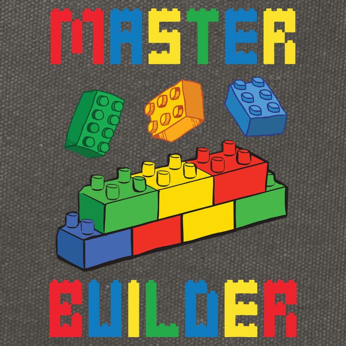 Brick Builder Funny Blocks Building Master Builder Toys Cotton Canvas Backpack