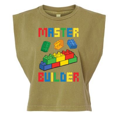 Brick Builder Funny Blocks Building Master Builder Toys Garment-Dyed Women's Muscle Tee