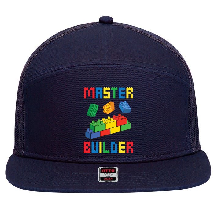 Brick Builder Funny Blocks Building Master Builder Toys 7 Panel Mesh Trucker Snapback Hat