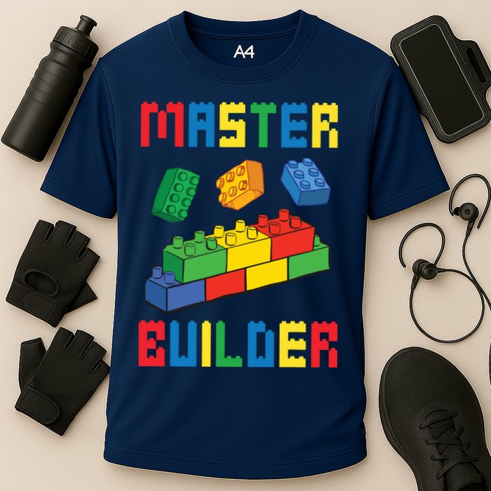 Brick Builder Funny Blocks Building Master Builder Toys Performance Shirt