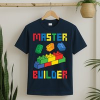Brick Builder Funny Blocks Building Master Builder Toys T-Shirt