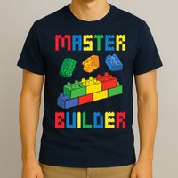 Brick Builder Funny Blocks Building Master Builder Toys T-Shirt