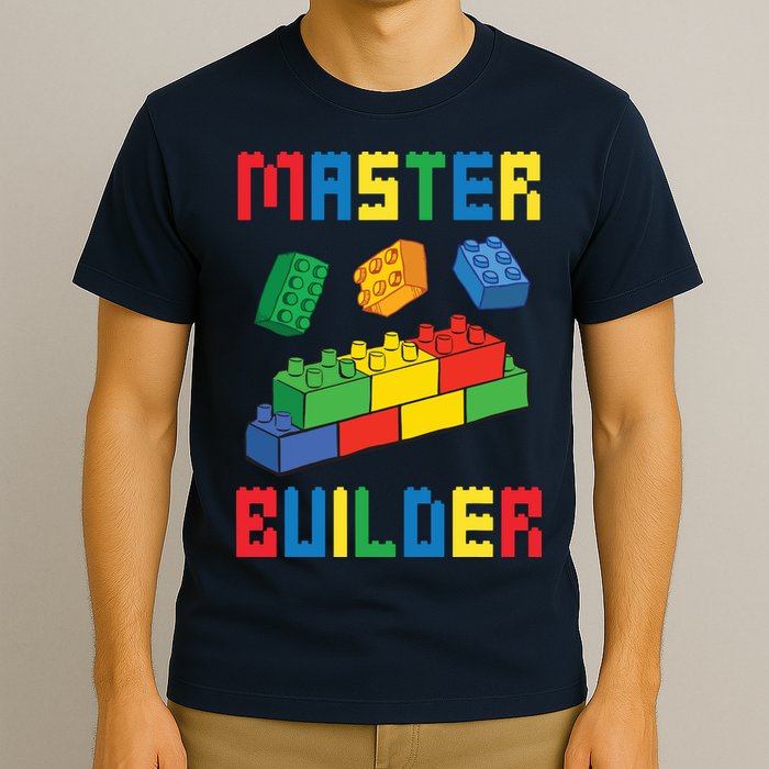 Brick Builder Funny Blocks Building Master Builder Toys T-Shirt