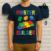 Brick Builder Funny Blocks Building Master Builder Toys T-Shirt