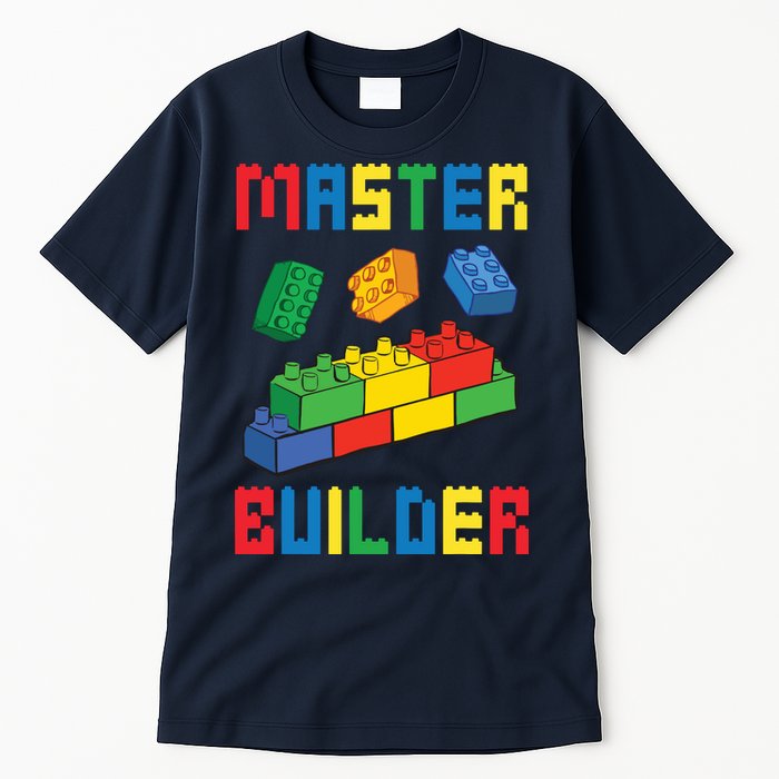Brick Builder Funny Blocks Building Master Builder Toys Tall T-Shirt